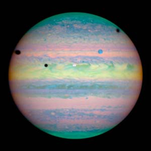 "Overhead" Projection of Large Comet Impact on Jupiter