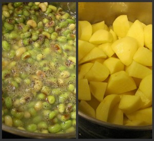 Picnik collage peas potatoes