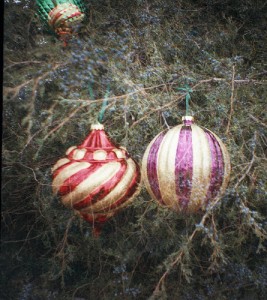 Double Exposed Christmas Ornaments