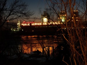 Tulsa Power Station at Night