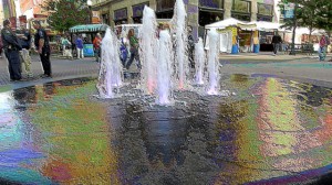 Bartlett Square Fountain at 2014 Mayfest Edit