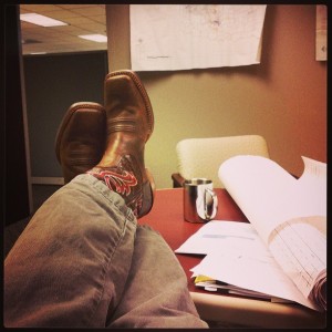 National #cowboyboots for #noncowboys day #bootsondesk #fromwhereisit #boots